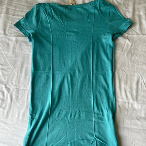 RARE VINTAGE Y2K Circa 2007 100% Cotton Bangin' Brunette Blue Hollister Tshirt - Picture 2 of 3